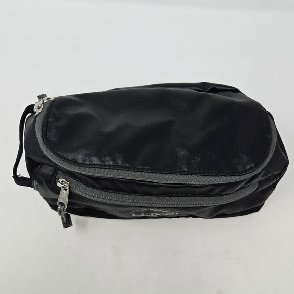 L.L.BEAN TRAVEL LOT 2 TOILETRY KITS BLACK POUCH CASE ORANGE HANGING BAG UNISEX - Picture 6 of 16